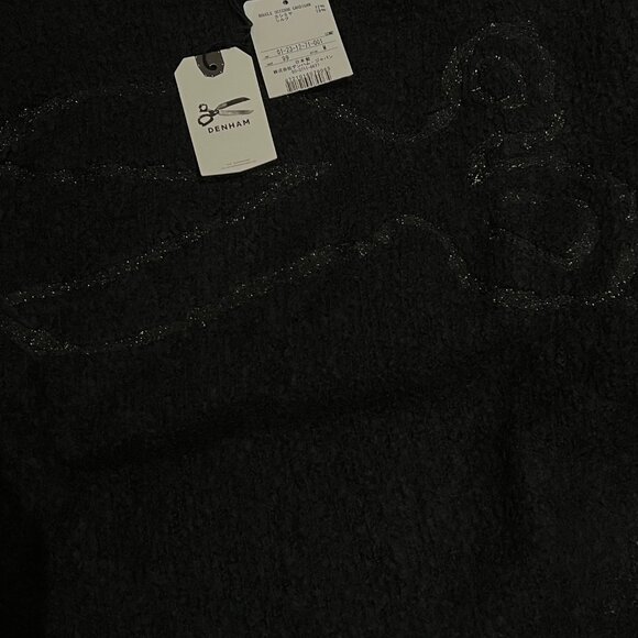 Denham “Scissor” Bouclé Knit Cashmere Cardigan – Black – Size M - Picture 7 of 9